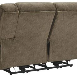 Ashley Furniture Burkner - Mocha - Reclining Power Loveseat Reclining Furniture