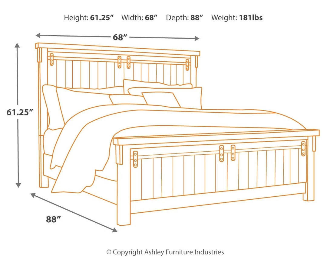 Signature Design By Ashley® Brashland - Best In Class - California Panel Bed Beds 6 Signature Design By Ashley® Brashland - Best In Class - California Panel Bed Beds