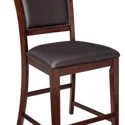 Ashley Furniture Collenburg - Dark Brown - Upholstered Barstool (2/cn)
