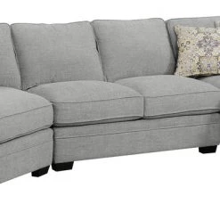 Emerald Home Sectionals Analiese Sectional, Linen Gray