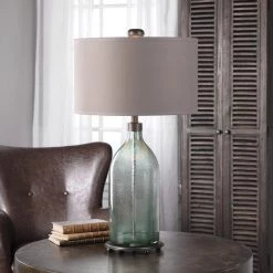Accessories Uttermost Massana Gray Glass Table Lamp