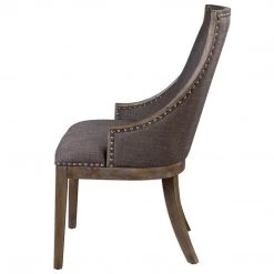Uttermost Aidrian Charcoal Gray Accent Chair Chairs