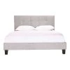 Moe's Home Collection Beds Eliza Queen Bed Light Grey Fabric