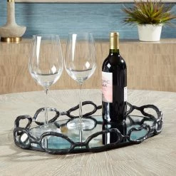 Table Decor Uttermost Cable Black Chain Tray