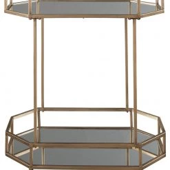 Ashley Furniture Daymont - Gold Finish - Bar Cart
