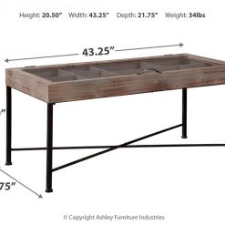 Ashley Furniture Shellmond - Antique Gray/black - Accent Cocktail Table Tables