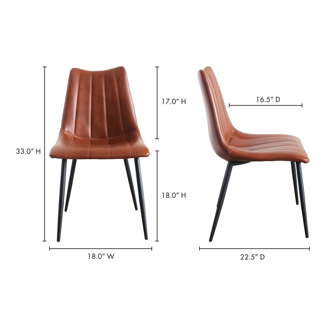 Moe's Home Collection Alibi Dining Chair Brown-m2 Chairs 9 Moe's Home Collection Alibi Dining Chair Brown-m2 Chairs