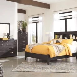 Signature Design By Ashley® Reylow - Dark Ultimate Best In Class Dresser, Mirror, Bookcase Bed