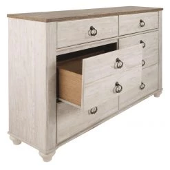 Ashley Furniture Willowton - Attractive - Dresser, Mirror Dressers