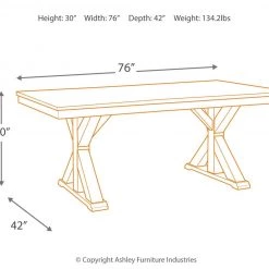 Ashley Furniture Grindleburg - Light Brown - Rectangular Dining Room Table