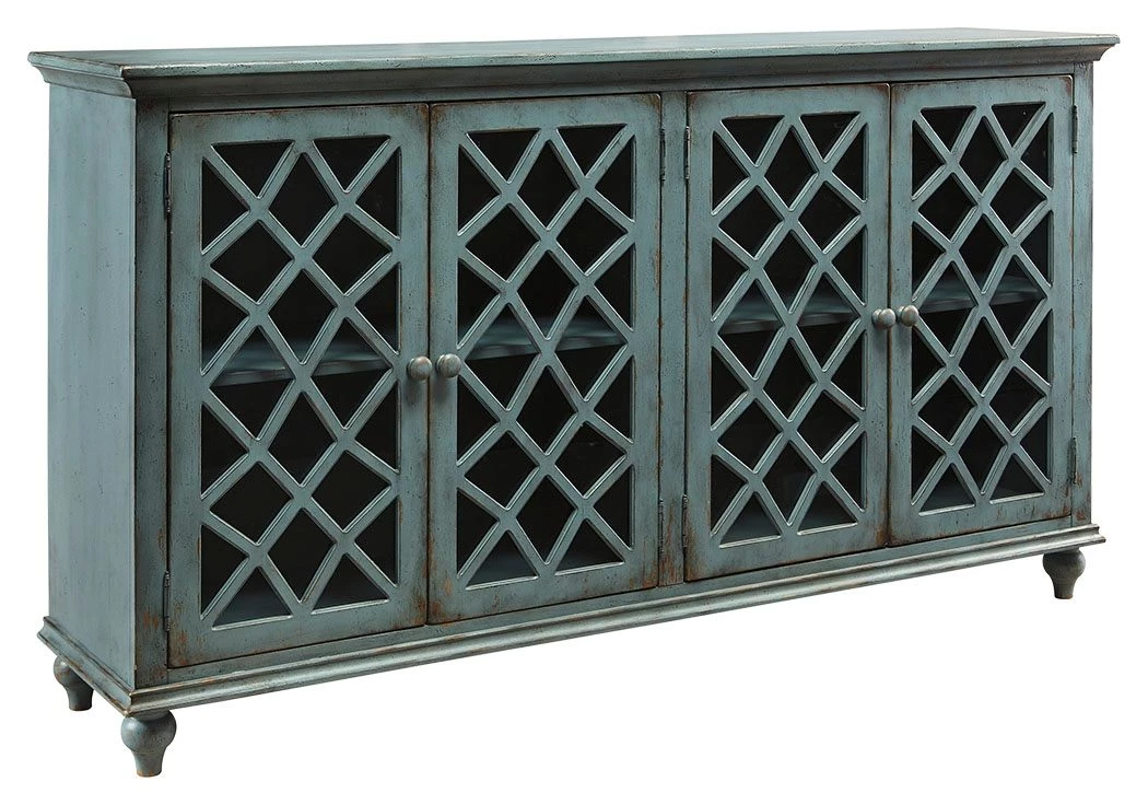 Ashley Furniture Cabinets Mirimyn - Antique Teal - Accent Cabinet - Vintage Finish 3 Ashley Furniture Cabinets Mirimyn - Antique Teal - Accent Cabinet - Vintage Finish