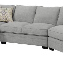 Emerald Home Analiese Sectional Linen Gray Sectionals