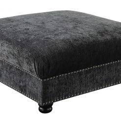 Emerald Home Hutton II Tufted Ottoman, Gray