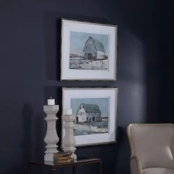 Uttermost Plein Air Barns Framed Prints Set/2 Accessories