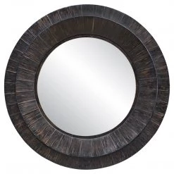 Accessories Uttermost Corral Round Wood Mirror