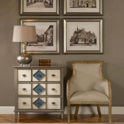 Uttermost Aemilius Gray Glass Table Lamp