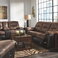 Ashley Furniture Follett - Coffee - Dbl Rec Loveseat W/console