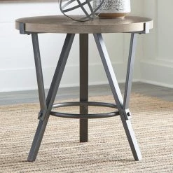Ashley Furniture Zontini - Light Brown - Round End Table Tables