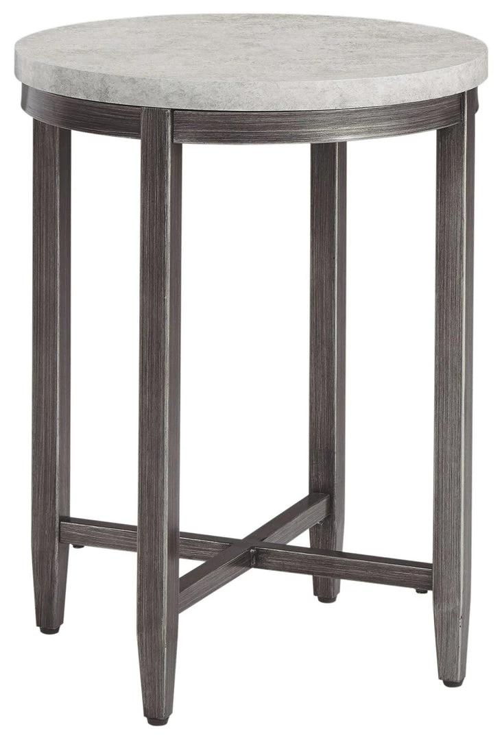 Ashley Furniture Shybourne - Gray/aged Bronze - Round End Table 3 Ashley Furniture Shybourne - Gray/aged Bronze - Round End Table