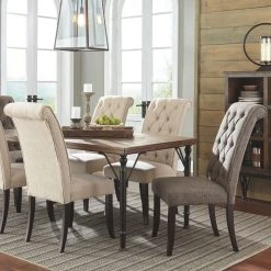 Ashley Furniture Tripton - Linen - Dining UPH Side Chair (2/CN) Chairs