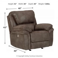 Ashley Furniture Trementon - Graphite - Power Rocker Recliner Reclining Furniture