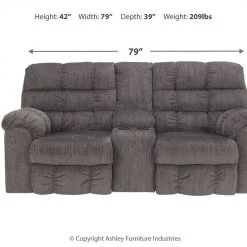 Ashley Furniture Reclining Furniture Acieona - Slate - Dbl Rec Loveseat W/console 16 Ashley Furniture Reclining Furniture Acieona - Slate - Dbl Rec Loveseat W/console