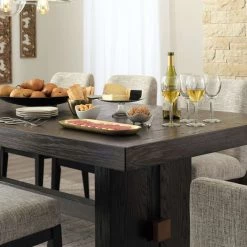 Signature Design By Ashley® Burkhaus - Dark Brown - Rect Dining Room Ext Table Tables