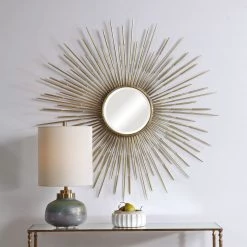 Accessories Uttermost Golden Rays Starburst Mirror