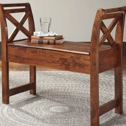 Ashley Furniture Abbonto - Warm Brown - Accent Bench Benches