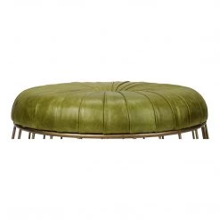 Moe's Home Collection Radcliffe Leather Ottoman Green Ottomans 12 Moe's Home Collection Radcliffe Leather Ottoman Green Ottomans