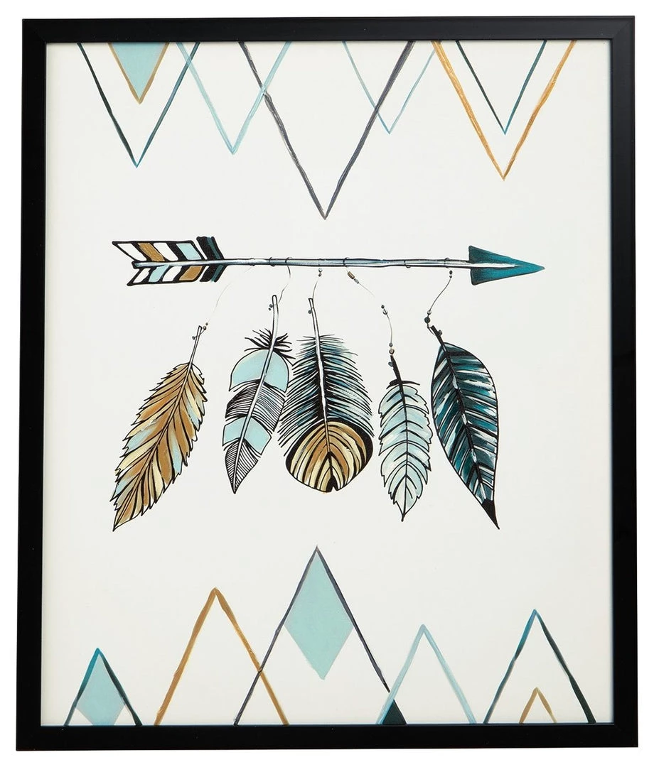 Ashley Furniture Adaley - Teal/white/gray - Wall Art Accessories 5 Ashley Furniture Adaley - Teal/white/gray - Wall Art Accessories