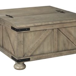 Ashley Furniture Aldwin - Gray - Cocktail Table With Storage Tables