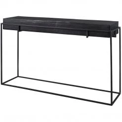 Tables Uttermost Telone Modern Black Console Table