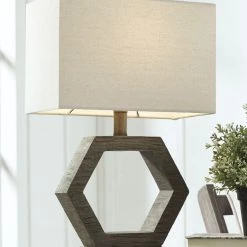 Ashley Furniture Marilu - Gray Dark - Poly Table Lamp (1/cn)