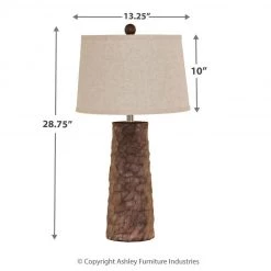 Ashley Furniture Sinda - Gray - Poly Table Lamp (2/CN) Accessories