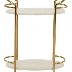 Signature Design By Ashley® Tarica - Cream/gold Finish - Bar Cart 9 Signature Design By Ashley® Tarica - Cream/gold Finish - Bar Cart