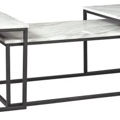 Ashley Furniture Donnesta - Gray/black - Occasional Table Set (3/cn)