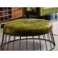 Moe's Home Collection Radcliffe Leather Ottoman Green Ottomans 13 Moe's Home Collection Radcliffe Leather Ottoman Green Ottomans