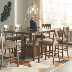 Ashley Furniture Flaybern - Brown - Rect Drm Counter Ext Table