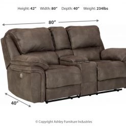 Ashley Furniture Reclining Furniture Trementon - Graphite - Dbl Rec Pwr Loveseat W/console 17 Ashley Furniture Reclining Furniture Trementon - Graphite - Dbl Rec Pwr Loveseat W/console