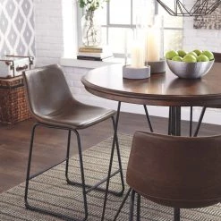 Ashley Furniture Centiar - Dark Brown - Round Drm Counter Table Tables 13 Ashley Furniture Centiar - Dark Brown - Round Drm Counter Table Tables