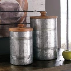 Ashley Furniture Divakar - Antique Gray - Jar Set (2/cn)