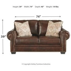 Signature Design By Ashley® Living Room Sets Roleson - Walnut - 4 Pc. - Sofa, Loveseat, Chair And A Half, Ottoman