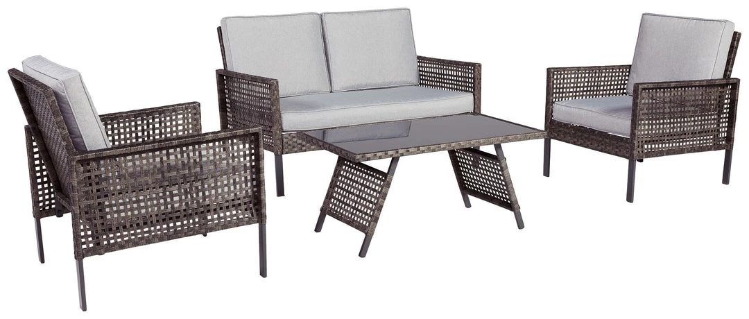 Ashley Furniture Outdoor Sets Lainey - Two-tone Gray - Love/chairs/table Set (4/cn) 3 Ashley Furniture Outdoor Sets Lainey - Two-tone Gray - Love/chairs/table Set (4/cn)