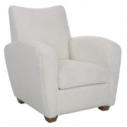 Uttermost Teddy White Shearling Accent Chair Chairs