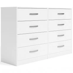 Signature Design By Ashley® Dressers Flannia - White - Eight Drawer Dresser