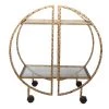 Uttermost Zelina Gold Bar Cart Bars & Bar Carts
