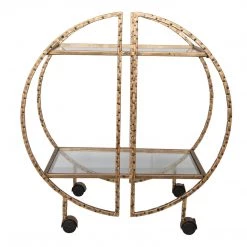 Uttermost Zelina Gold Bar Cart Bars & Bar Carts