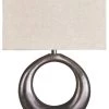 Ashley Furniture Saria - Antique Silver Finish - Metal Table Lamp (1/cn)