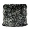 Moe's Home Collection Lamb Fur Pillow Large Black Snow